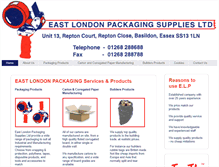 Tablet Screenshot of eastlondonpackaging.co.uk